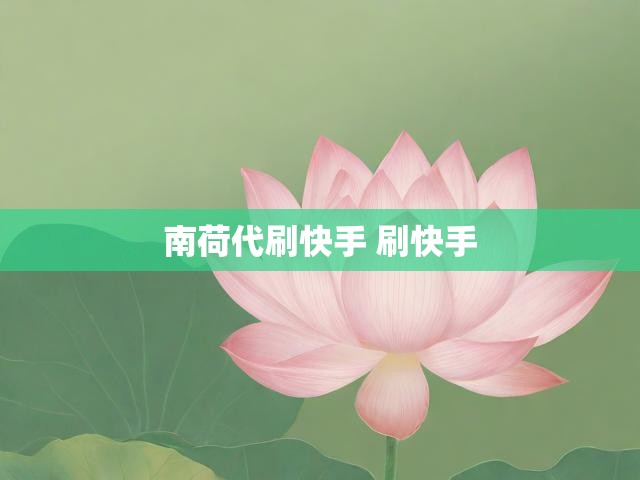 南荷代刷快手 刷快手